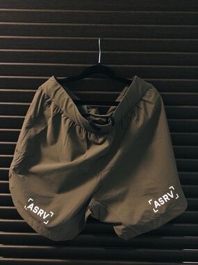 ASRV Olive Green Training Shorts with Logo